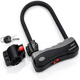PIANAI Bike Lock PIANAI Heavy-Duty High-Security D-Type Shackle Bicycle Lock Bicycle U-Shaped Lock with A Sturdy Mounting Bracket Suitable for Bicycles Motorcycles And Electric Scooters, Black