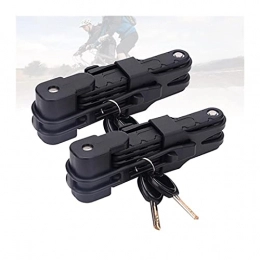 LENSHAO Accessories Portable Anti Theft Bike Lock Bike Locks Universal Folding Lock Steel Cable Anti-Theft Riding Tool For MTB Road (Black)
