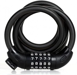  Accessories Portable Bicycle Locks, 5-Digit Combination Lock Core Steel Wire, Bike Lock Bicycle Chain, for Bikes and Scooters