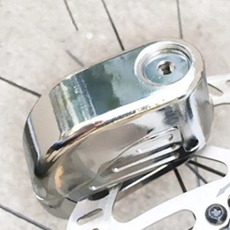 ppqq Bike Lock ppqq A Bike Brakes Lock with Keys Anti Theft Bike Cycling Small Alarm Lock Disc Brakes Bicycle Accessory B (Color : Silver)