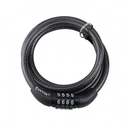 PrimeMatik.com Bike Lock PrimeMatik - Steel cable with padlock for bicycle 8x1200 mm with combination