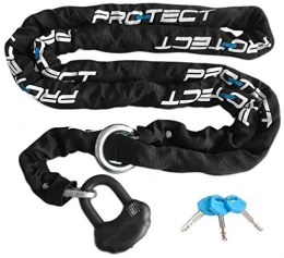 PRO-TECT Bike Lock PRO-TECT Unisex's Topaz Plus Art-4 Chain Lock, Black, 10.5 mm x 120 cm