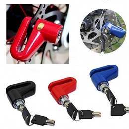 PSSYXT Accessories PSSYXT Bicycle Lock Anti Thief Black Red Blue Disc Lock Motorcycle Scooter Bike Sturdy Wheel Disc Brake Lock Good Security, Black