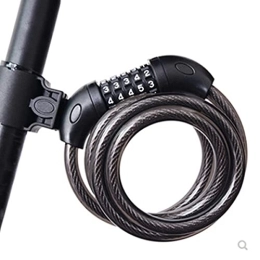 PURRL Accessories PURRL Bike Lock Cable, 4 Feet High Security 5 Digit Resettable Combination Coiling Bike Cable Lock, Bicycle Cable Lock for Bicycle Outdoors, 1.2mx12mm (Color : Black) little surprise