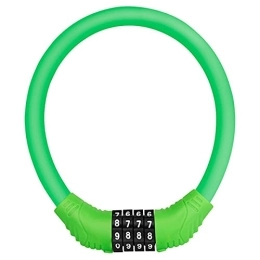 PURRL Bike Lock PURRL Bike Lock， Cable With 5-Ddigit Dynamic Password, Bicycle Lock Bike Lock Combination Portable Lock For Bike (Color : Green, Size : 40CM) little surprise