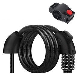 PURRL Bike Lock PURRL Bike Lock, Secure 5 Digit Resettable Combination Bike Cable Lock, Bicycle Lock with Mounting Bracke (Color : Black, Size : 125cm-12mm) little surprise