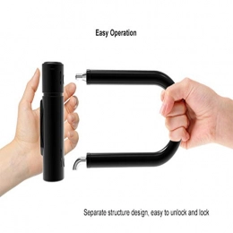Q&N Accessories Q&N Fingerprint Unlock U-Lock, Anti Theft Charging Smart Lock Glass Door Lock Suitable for Bicycle, XL