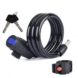 QiHaoHeji Accessories QiHaoHeji Bike Cable Lock Bicycle Locks With Cable For Bicycle Tricycle Great Safety Tool (Color : Black, Size : One Size)