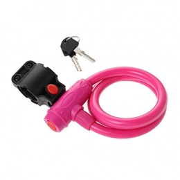 qjbh1 Accessories qjbh1 Bicycle Lock Bicycle Cable Lock Road Bike Bicycle Mountain Bike Padlock Anti-theft Chain Lock Bicycle Accessories (Color : Pink.)