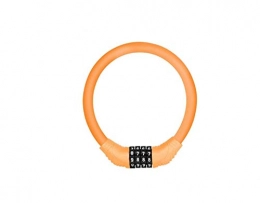 qjbh1 Bike Lock qjbh1 Bicycle Safety 4 Digit Password Password Bicycle Bicycle Steel Cable Chain Lock With Anti-theft Password (Color : Orange)