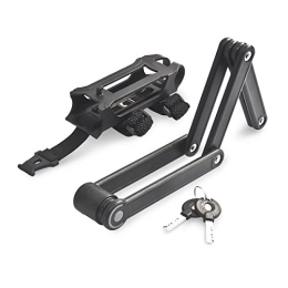 Relaxdays Accessories Relaxdays Bike Securing Folding Bicycle Lock and Holder - Black, 85 cm