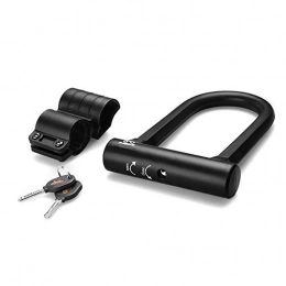 Rieassso Accessories Rieassso Bicycle Lock black white 14.5x7cm U-type Steel Cable Lock Motorcycle Bicycle Electric Bike Anti-theft LockBike accessories