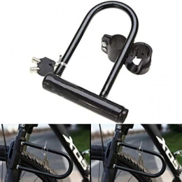 RONGJJ Accessories RONGJJ Gate Bike U Lock with 2 Keys, Security Anti-theft Lock for Mountain Bicycle Motorbike, Includes Mounting Bracket Security