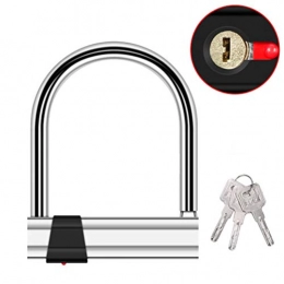 RONGJJ Accessories RONGJJ Gate Waterproof Bike U Lock, Strong Security Anti-theft Lock with 3 Keys for Mountain Bicycle Motorbike Security, E