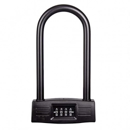 RONGJJ Accessories RONGJJ Heavy Duty Anti-Theft Bicycles U Lock Bike Combination Lock Combo Gate Lock For Bicycle Motorcycle Password Lock Padlock, Black