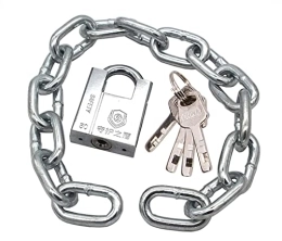WANLIAN Accessories Safety Chain Lock-Chain Length 50 cm, with 8 mm Thick Hardened Special Steel Round Chain Lock-Cycling Chain Locks-Motorcycle Lock-Suitable for Electric Bicycles, Bicycles and Motorcycles