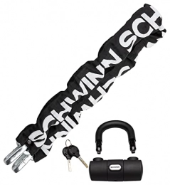 Schwinn Accessories Schwinn Anti Theft Bike Lock for Electric Bike, Security Level 5, Chain Lock, 4 feet, Black