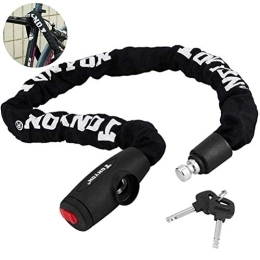 SGSG Accessories SGSG Cycling Chain Lock, Heavy Duty Bicycle Lock with Key Anti-Theft High Security Bike Chain Lock, for Bike Cycle Moto Door Gate Fence, 100cm, 10mm