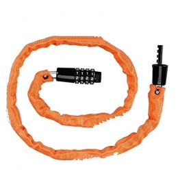 Shability Accessories Shability Bicycle Lock Gold Chain Bicycle Small Chain Lock Four-digit Code Lock Anti-theft Bike Bicycle Lock Bike Security yangain (Color : Orange)