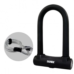 DDHH Accessories Shear Resistant Standard Bicycle U-Lock Anti-Theft Cable U-Lock Bike Lock High Security for Bicycles, Motorcycles, Gates, etc. (Color: Black)
