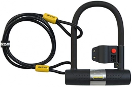 EMIUP Accessories SIGTUNA Bike lock - 16mm High-Performance D Lock U Lock Shackle Mount Bracket plus 1200mm Steel Flex Cable Lock