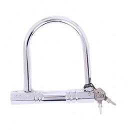 Aimmer Bike Lock Single open U-type lock, anti-hydraulic shear electric car anti-theft lock, motorcycle lock, bicycle lock Silver