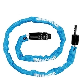 SlimpleStudio Bike Lock SlimpleStudio Bike Lock Bicycle Gold Chain Bicycle Small Chain Lock Four-digit Code Lock Padlock Security Bicycle Equipment MTB Anti-theft Chain Lock-black bicycle lock (Color : Blue)