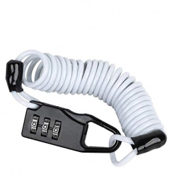 SlimpleStudio Bike Lock SlimpleStudio Bike Lock Bicycle Lock Anti-theft Mini Helmet Lock Motorcycle Cycling Scooter Combination Password Safety Cable Lock-White lock bicycle lock (Color : White)