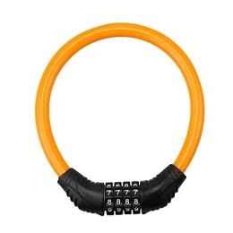 SlimpleStudio Bike Lock SlimpleStudio Bike Lock Bike Lock Cable Locks For Bicycle Heavy Duty Combination Chain Security Digital Outdoor Bicycle Accessories Camping Tools-black bicycle lock (Color : Yellow)