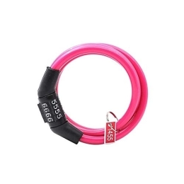 SlimpleStudio Bike Lock SlimpleStudio Bike Lock Bike Lock Code Combination Universal Anti-theft Bicycle Lock Battery Car Mountain Bike Chain Lock Steel Cable Lock-blue bicycle lock (Color : Pink)
