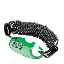 SlimpleStudio Bike Lock SlimpleStudio Bike Lock Portable Helmet Lock Password Mini Anti-theft Bicycle Lock For Motorcycle Bicycle Scooter Cycling Cable Lock-B Style Black bicycle lock (Color : B Style Green Black)