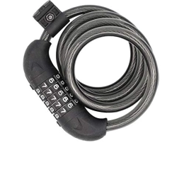SlimpleStudio Accessories SlimpleStudio Bike Lock Security Combination Steel Wire Bike Motorbike Code Lock Anti-Theft Cable Lock Spiral Lock-black bicycle lock (Color : Black)