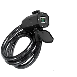 DXSE Accessories Smart Fingerprint Bicycle Lock Stainless Steel Anti Theft Bike Lock USB Charging Waterproof MTB Door Cycling Lock Accessories