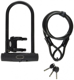 Squire Bike Lock Squire Unisex's Reef Shackle Lock and Extender Cable Value Pack-Black, 23 cm