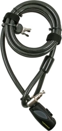 STANLEY Accessories Stanley Unisex Adult S741-163 Family Key Cable Bike Lock - Black, 12 x 2400 mm