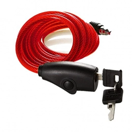 Jingyinyi Bike Lock Steel Cable Rope Lock / Motorcycle Lock Battery car Bicycle Anti-Theft Lock Riding Equipment Yellow-red