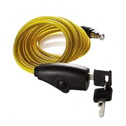 Jingyinyi Accessories Steel Cable Rope Lock / Motorcycle Lock Battery car Bicycle Anti-Theft Lock Riding Equipment Yellow-Yellow