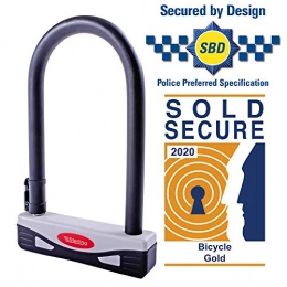 Sterling Accessories Sterling 272S 170 x 210 mm Secure Gold Aproved Universal D Lock - Grey / Black