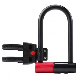 Style wei Bike Lock Style wei Bicycle U Lock with Mounting Bracket and Bicycle Shackle Anti-theft Heavy Bicycle U-lock (Color : Red)
