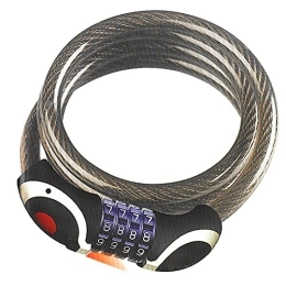 SUNLITE Bike Lock Sunlite Lightshield Integrated Combo Cable Lock, 12mm x 6 ft.