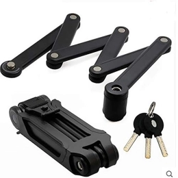 Surenhap Foldable Bicycle Lock Heavy Duty Folding Lock Bicycle Safety Chain Lock Bicycle Lock with Key
