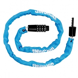 TEET Accessories TEET Bicycle Lock 100CM Alloy Steel Chain Bike Lock Four-digit Code Anti-theft Bicycle Security Lock Square-Link For All Bicycle Motorbike Gate Fence Garage (Size:100cm; Color:Sky Blue)