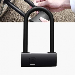 TERMALY Bike Lock TERMALY Smart Fingerprint U-lock bike lock bicycle motorcycle lock for Bicycle with TYPE-C Port for Bicycle Electric Bicycle Accessory with Fingerprint Zinc Alloy and ABS Fingerprint Lock, Short