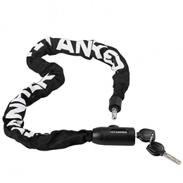 Titanker Accessories Titanker Bike Chain Lock, Heavy Duty Bicycle Lock, High Security Cycling Locks with 2 Keys, Anti-Theft Lock Chain for Bike, Motorcycle, Bicycle, Door, Gate, Fence, Grill (6mm Thick Chain x 920mm)