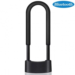 TO.1 Accessories TO.1 Bike U-locks, Durable Portable Security Alloy Bluetooth Smart Control U-shaped Lock Anti-theft, For Electric Bicycle Motorcycle Bike Lock - Black, Black