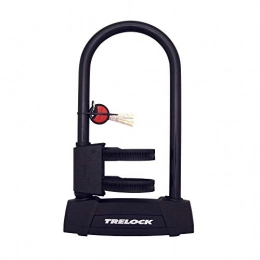 Trelock  Trelock Bicycle Lock - Certified to BS650 with Key 230 x 108 mm D 16 mm with Stand (Silver Test Sold Secure)
