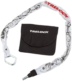 Trelock Bike Lock Trelock ZR 200 white Edition Flowers chain lock for R.S. 2013 chain and padlock