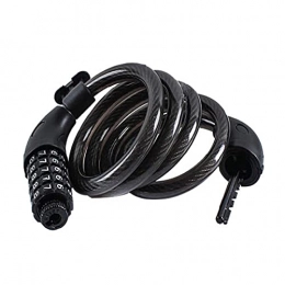 TUITUI Bike Lock TUITUI Huan store 5 Digit Combination Steel Cable Mountain Bicycle Bike Safety Anti-Theft Lock Bicycle Accessories Replacement Parts (Color : Black)