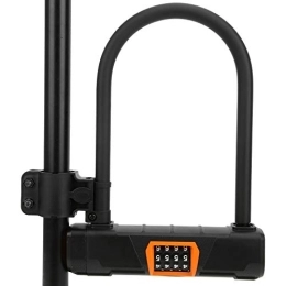 Qinlorgo Bike Lock Two-way Bicycle Security Lock, Bicycle U Lock, Corrosion Resistant 25x18cm for Scooters Skateboards Buggies Motorcycles