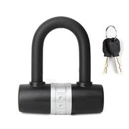 Generic Accessories U Lock Shackle, Bike Lock, Bike Lock Cable, Mini Bike Locks, Bicycle U Lock With Dust Cover, Anti-theft, Ø13.7mm, Coating Waterproof, Can Be Used With Steel Cables (Color : Black)